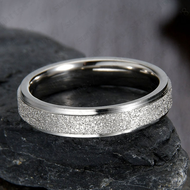 OYJR แหวนสแตนเลส แหวนผ่นทรายเรียบๆไม่ลอกสำหรับผู้หญิง