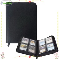MOLIHA 4 Pocket Card Binder, Side-Loading PU Cover Trading Card Holder Book, High Quality 160 Card S
