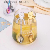 # exten # 1pc Stainless Steel Coffee Spoon Lovely Cute Shape Teaspoon Dessert Snack Scoop Ice Cream 