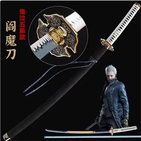 101cm Wooden Virgil YAMATO ENMA Katana Sword Devil May Cry 5 Nero Surrounding Equipment Log Wood Bla