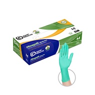 Safe Health Aloegenii HD Green Vinyl Disposable Gloves, Aloe Vera Coated, 5.5 mil, Box of 100, Mediu