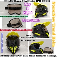 JPX Fox 3 Helmet Visor JPX FOX 3 cross Helmet pilot Glass Read Description