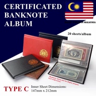 PCCB 20 Pockets Banknote Album Type C PMG Collections Stamps Miniature Sheets Multipurpose Collectib