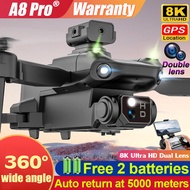 5000 meters automatic return⚡A8 Drone Pro Drone with camera Dual cameras Free 2 batteries 8K Ultra HD Automatic Obstacle Avoidance Drone camera for vlogging Drones Drone camera Drone 8k hd camera Drones with long range 8k Drone with hd camera original