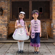 Minority Ethnic Costumes Children's Costumes Childhood Ding Ding Ding Dang Miao Ethnic Kindergarten 