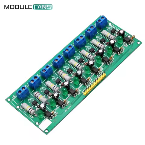 AC 220V 8 Channel MCU TTL Level 8 Ch Optocoupler Isolation Test Board Isolated Detection Tester PLC 