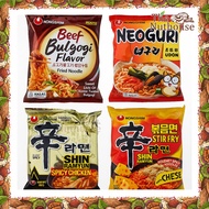 Nongshim Korean Shin Ramyun Ramen - Beef Bulgogi Fried Noodle 105gr Neoguri Udon/ 120gr Spicy Chicke