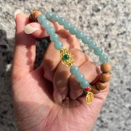 原生老山檀 危料藍水翡翠 設計多圈手串手持s