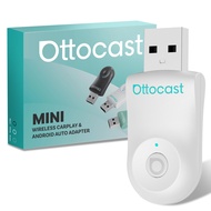 オットキャスト OTTOCAST MINI【2025最新Miniワイヤレスアダプター】CarPlay＆AndroidAutoをワイヤレス化 プラグ＆プレイ 高い安定性 既存の有線CarPlay/And