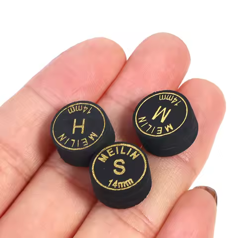 2pcs/Lot SS/S/M/H Black 14mm Japanese Cue Tip Quality Pool Billiard Pigskin Cue Tip 9 Layers Snooker