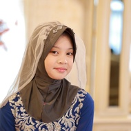 SOPHIA Elegant Children Hijab with Pleated Velvet Scarf and Lace Veil, Fashionable Junior Girl Head 