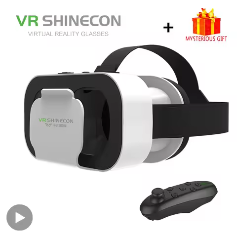 Shinecon Viar Virtual Reality VR Glasses Headset 3D Device Helmet Goggles Lenses For Smartphone Smar