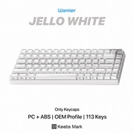 XVX Jello Jelly Creamy White Translucent Keycaps 113 Keys OEM Profile Mechanical Keyboard