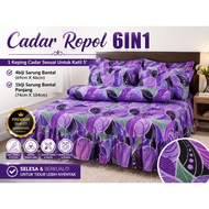 Cadar Ropol Satin 6 in 1 / Queen Bedsheet Patchwork