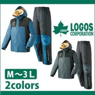 【LOGOS LIPNER-30720 Nick防水防寒透氣 連帽機能外套+褲裝-藍黑L】登山衣物(原日幣$7930)