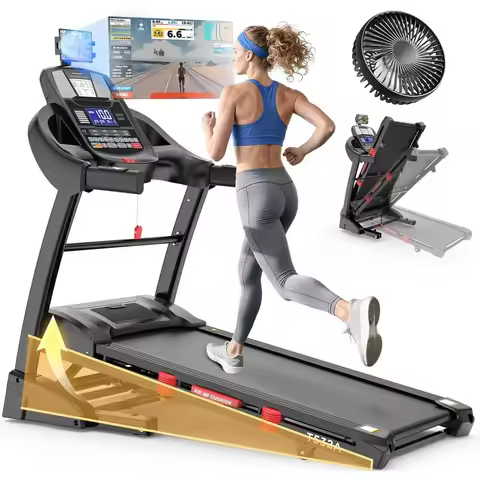 High-Capacity Incline Treadmill with Auto and Manual Adjustments, up to 10MPH, 18'' Belt, 71 Workout