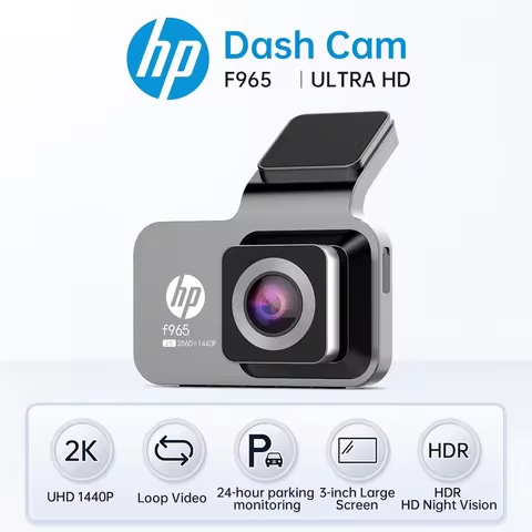 HP car camera F965 dash cam camera 2k UHD night vision WiFi video loop video parking monitoring car 