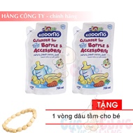 Bộ 2 bịch nước rửa bình sữa KODOMO Tặng 1 vòng dâu - nuoc rua binh sua