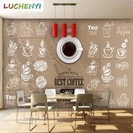 Custom wallpaper mural Afternoon Tea Cafe Snack Bar Wallpaper Cake Shop Wall Painting Restaurant Cof