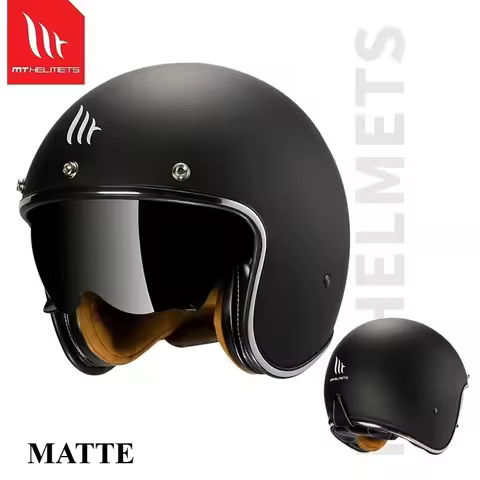 MT Retro Summer Motorcycle Helmet Electric Bike Scooter Helmets 3/4 Half ECE DOT Casco Moto Helmet A