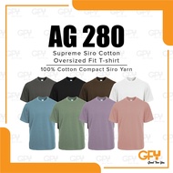 AG280 Premium Cotton 280gsm Oversized T-Shirt Unisex Siro Compact Tshirt