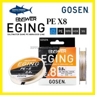 GOSEN fishing line ANSWER EGING PE X8 12lb 14lb 16lb PEx8 braided line 150m / 200m Saltwater Game Ac