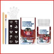 Etching Cream Kit for Glass Glass Etch Start Art Cream Kit for Design Reusable Art Supplies for Glas