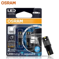 OSRAM LED T10 6000K W5W 194 LEDriving SL Advance 6000K สีขาวรถอ่านหลอดไฟประตูโคมไฟไฟเก๋ง12V 1.5W 2980CWคู่