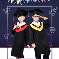 Graduation Bachelor Gown Cosplay Costumes Graduate Kids Academic Uniform Cap (Malaysia Ready Stock)