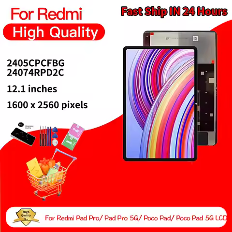 12.1'" For Xiaomi Redmi Pad Pro 5G 24074RPD2I 24074RPD2C LCD Display Touch Screen Digitizer For Redm