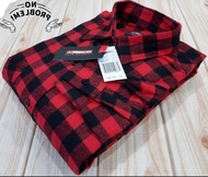 Kemeja flanel jumbo XXL XXXL XXXXL//kemeja pria lengan panjang//kemeja kotak catur merah trbaru