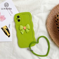 Case OPPO Reno 8Z 5G Reno 7Z 5G Reno 6Z 5G Reno 8 5G Reno 6 5G 6 Pro 5G 7 Pro 5G Reno 5 2F Lovely bow tie accessories Wavy Silicone Phone Case with Heart-shaped bracelet