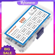 200Pcs Transistor Assorted Kit 10 Values TO-92 Transistor Kit Assortment Box BC327 BC337 BC517 BC547