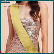 greatdream|  Party Sash Blank Solid Color Costume Accessory Fabric Bride Shoulder Strap Wedding Awar