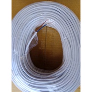 White round copper core wire 2 x 0.5 (Price is for 1m)