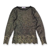 Dio Laine Wool Metallic Knit Sweater