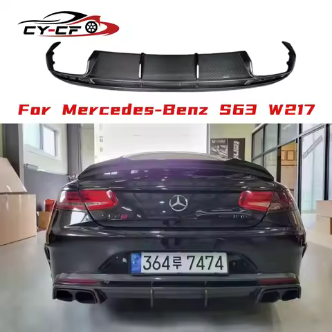 For W217 Car B Style Front Bumper Lip Spoiler Chin Body Kits for Mercedes Benz S Class C217 S63 S65 