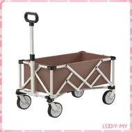 [lszdy] Foldable Camping Wagon Storage Pocket Foldable Wagon Double-Layer Oxford Cloth Portable Fold
