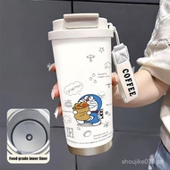 office insulated cup Insulated cup coffee cup simple Portable straw cup office Cartoon Coffee Mug Gr