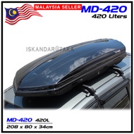 TAKA MD-420 Car Roof Box [Explorer Series] [XL Size] [Glossy Black] Cargo ROOFBOX
