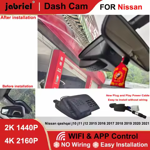 Jabriel Dash Cam Camera DVR 2K 4K Wifi Plug and Play Car DVR for Nissan qashqai j10 j11 j12 2015 201