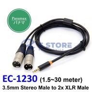 Panamax 1.5~30 Meter 3.5mm Stereo Male to 2x XLR Male Cable - EC-1230 Series