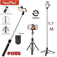 NEEPHO SELFIE STICK TRIPOD P170 P170S 170CM SELFIE STICK MONOPOD STAND TRIPOD WITH WIRELESS REMOTE B
