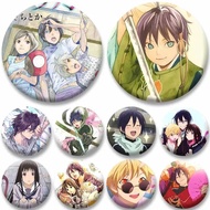 Anime Noragami Yato Hiyori Iki Yukine Soft Button Pins Cosplay Cute Cartoon Badges Handmade Round Br