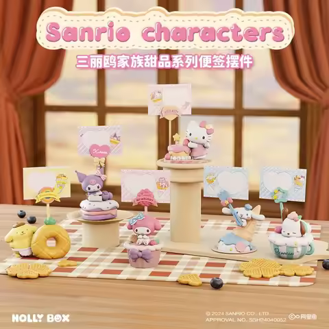 100%Original New Sanrio Family Dessert Series Memo Blind Box Hand-Made Decorative Ornaments Birthday