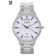 TIMEX TWEG16903 Men's Watch Analog Day Date 3-Hands 42mm SS Bracelet Silver *Original