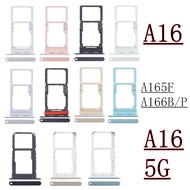 Dual Single Chip SIM Card Tray For Samsung Galaxy A16 5G A166B A166P A165F Phone SIM1 + SIM2 Card Tr