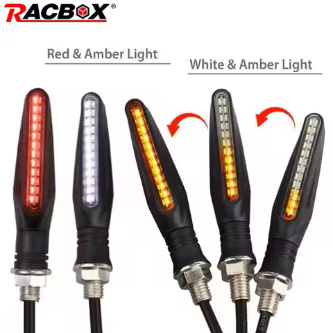 Flowing LED Turn Lights 12V Motorcycle 24 Leds M8 Direction Turn Signal Lamp For Honda Chopper Suzuk