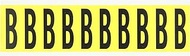Brady 3440-B 2-1/4" Height, 7/8" Width, B-498 Repositionable Coated Vinyl Cloth, Black On Yellow Col
