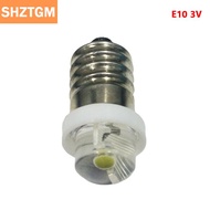 [COD] SHZTGM 3 4.5 6V 0.5W Torch Bulb 6000K White LED E10 Socket Replacement Bulb for Torch